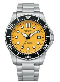 画像1: 【送料無料】CITIZEN 海外モデル メンズ腕時計 アーバン メカニカル イエロー ダイヤル オートマチック NJ0170-83Z