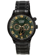 【送料無料】CITIZEN メンズ腕時計 海外モデル ムーンフェイズ エコドライブ グリーンダイヤル AP1055-87X