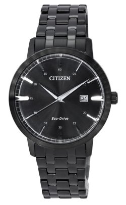 画像1: 【送料無料】CITIZEN メンズ腕時計 海外モデル エコドライブ ブラックダイヤル BM7465-84E