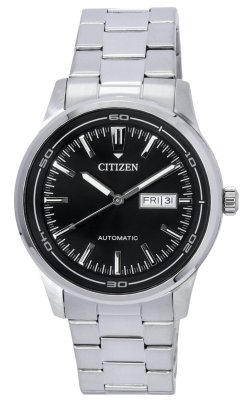 画像1: 【送料無料】CITIZEN メンズ腕時計 海外モデル ブラックダイヤル オートマチック NH8400-87E