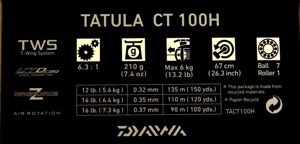 画像4: ダイワ　DAIWA TATULA CT  100H　2016年最新モデル